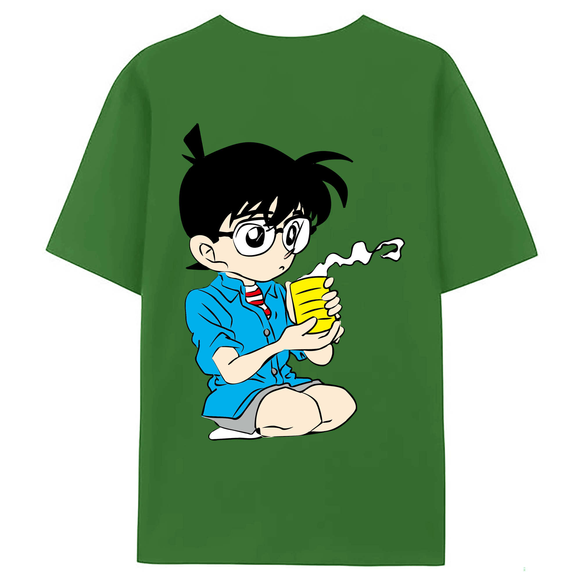 （画像用） 名探偵コナン 江戸川 コナン Detective Conan Conan Edogawa レディース半袖Tシャツ(バックプリント)